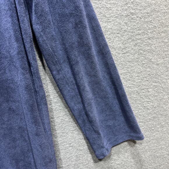 Polo Ralph Lauren Hooded Terry Sweatshirt Stretch Blue Womens Size M 8/10 - Picture 6 of 12